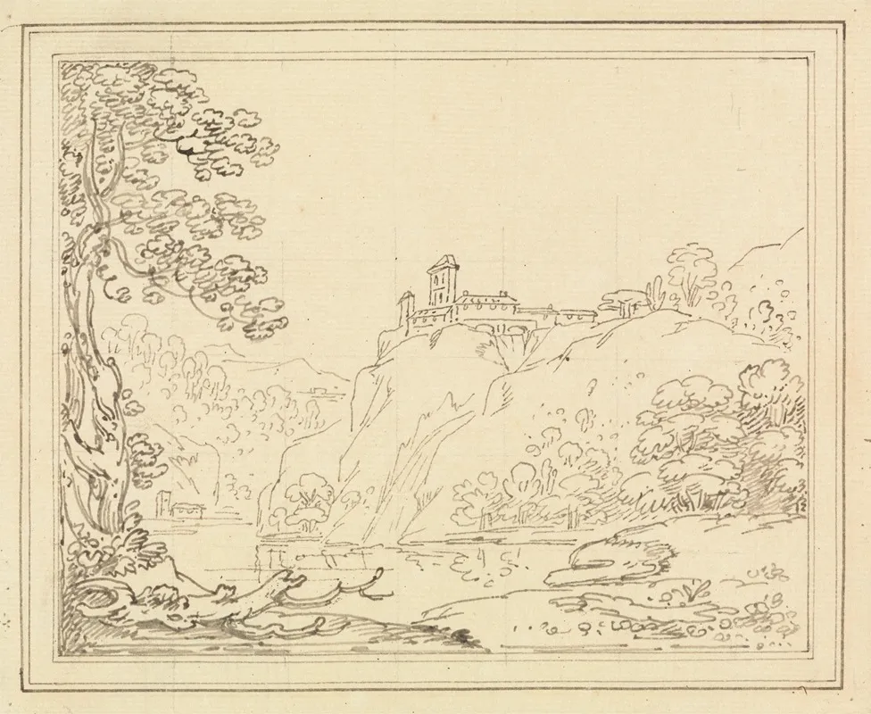 Palace On A Cliff Above A River