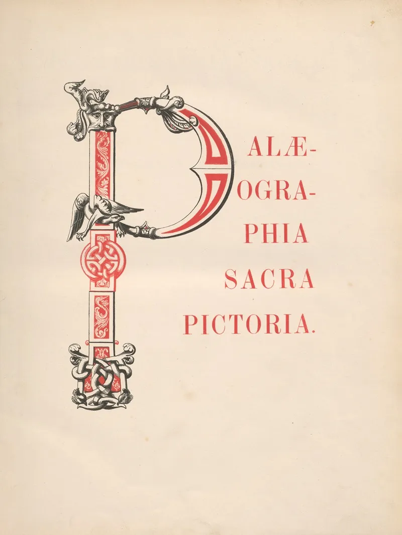 Palaeographia Sacra Pictoria Title Page Wall Art by John Obadiah Westwood - High-Resolution Digital Print