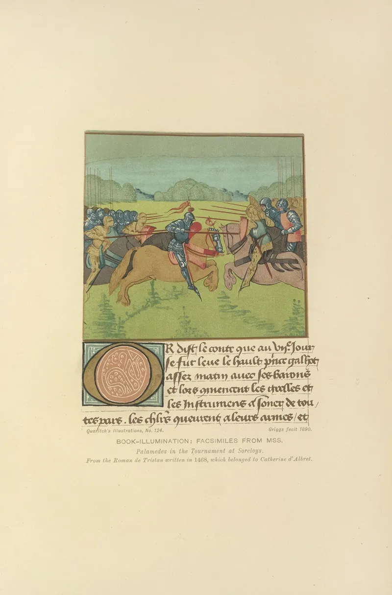 Palamedes In The Tournament Of Soreloys Wall Art by Bernard Quaritch - High-Resolution Digital Print