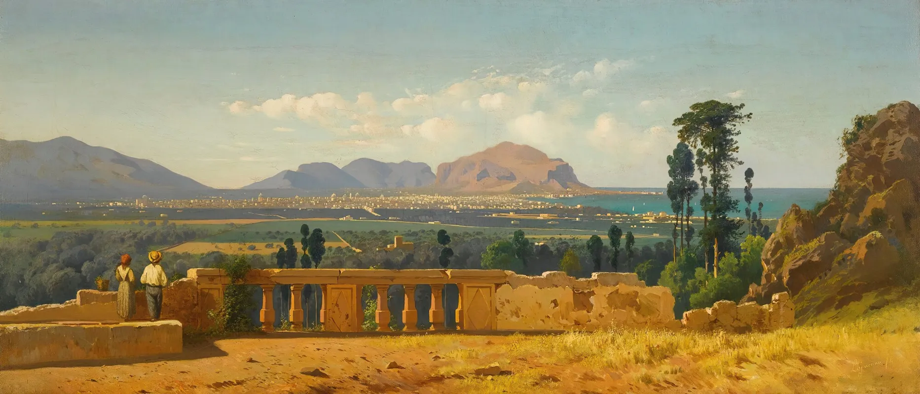 Palermo And Mount Pellegrino Wall Art by Francesco Lojacono - High-Resolution Digital Print