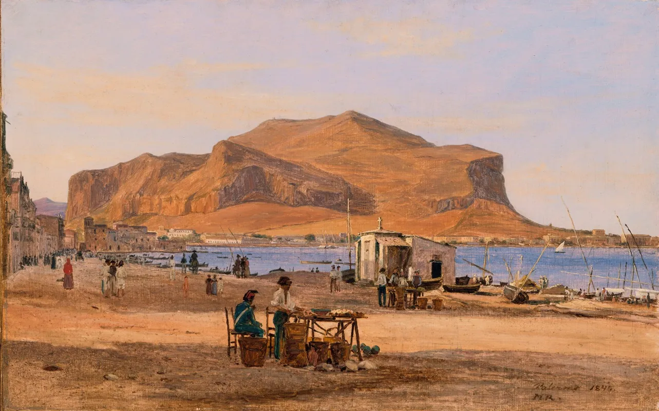 Palermo Harbor With A View Of Monte Pellegrino 2