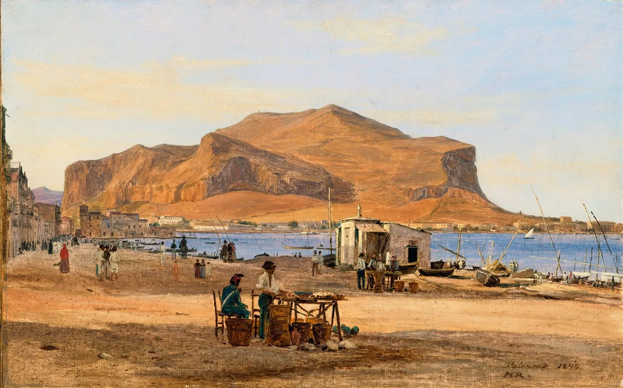 Palermo Harbor With A View Of Monte Pellegrino