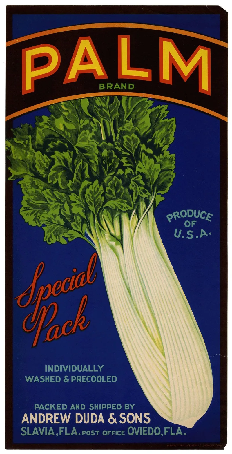 Palm Brand Celery Label Wall Art by Anonymous - High-Resolution Digital Print