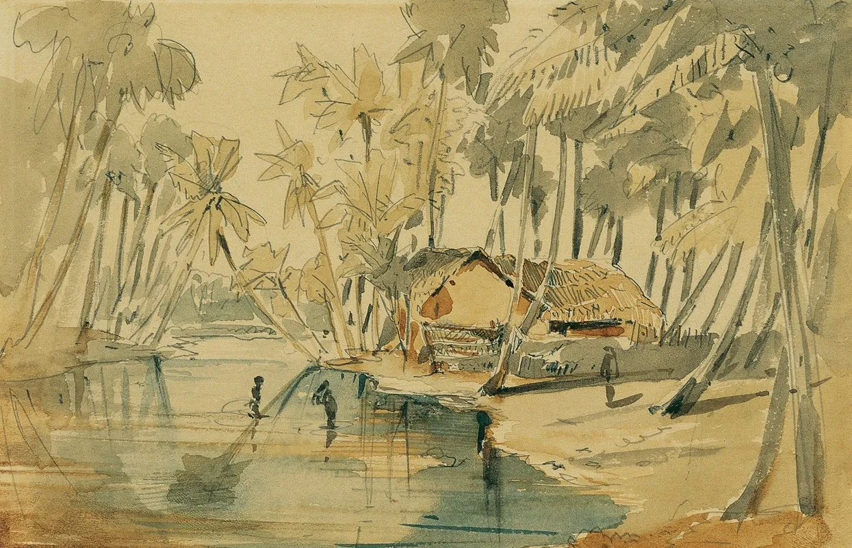 Palmenhain Auf Ceylon Sri Lanka