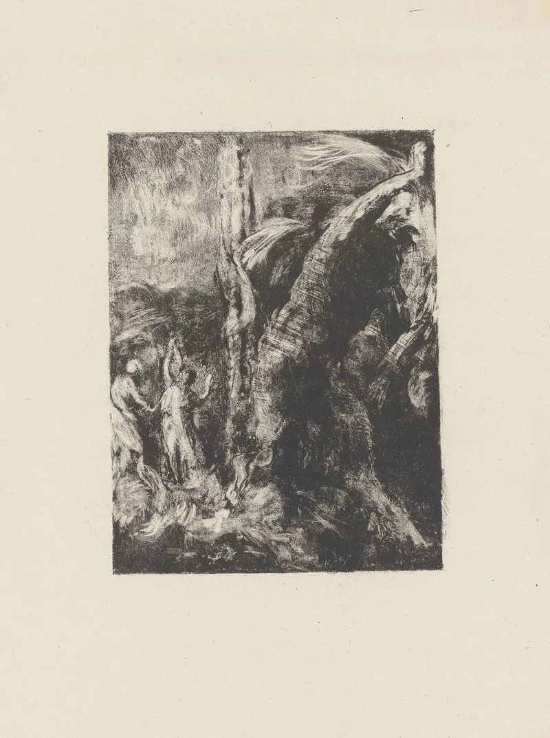 Pan Et Bacchante Le Bras Leve