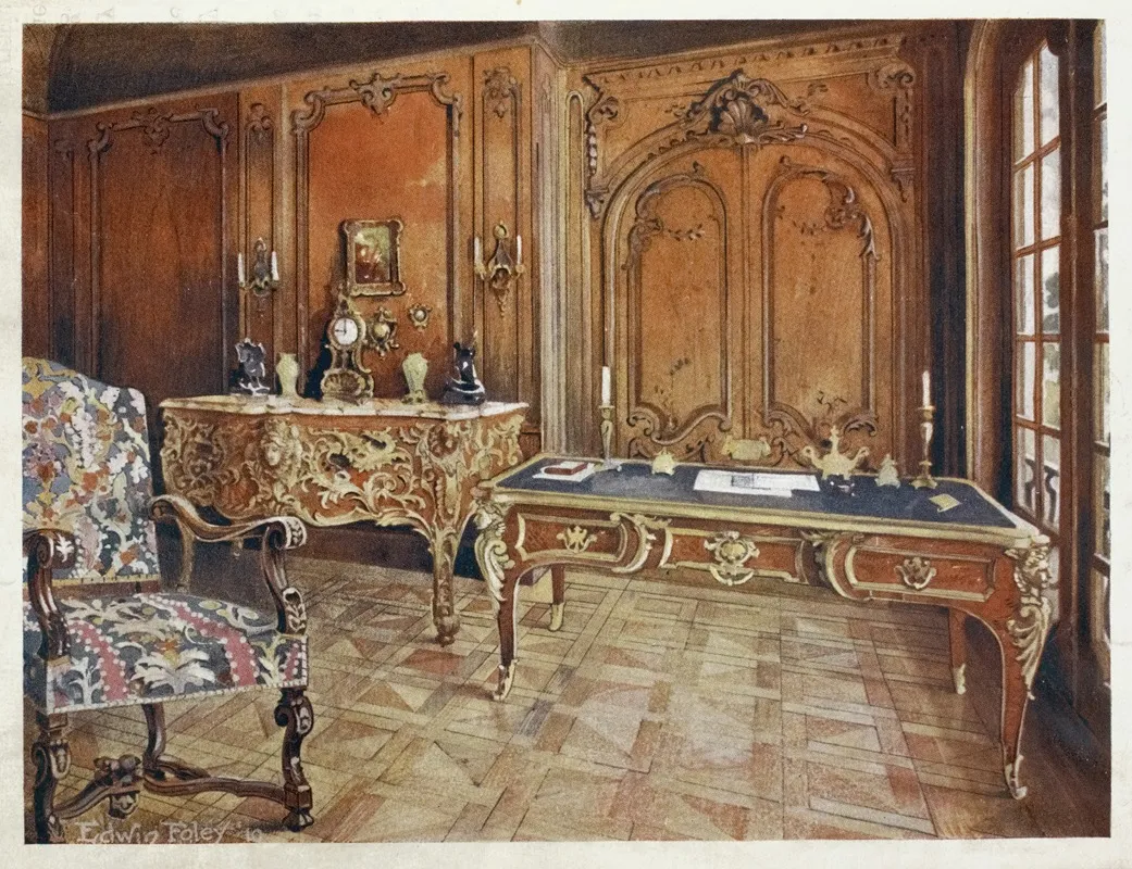 Panelled Room French Style Of The Regence Wall Art by Edwin Foley - High-Resolution Digital Print