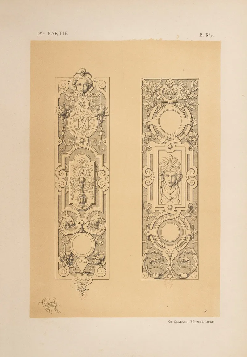 Panneau De Porte Wall Art by Michel Liénard - High-Resolution Digital Print