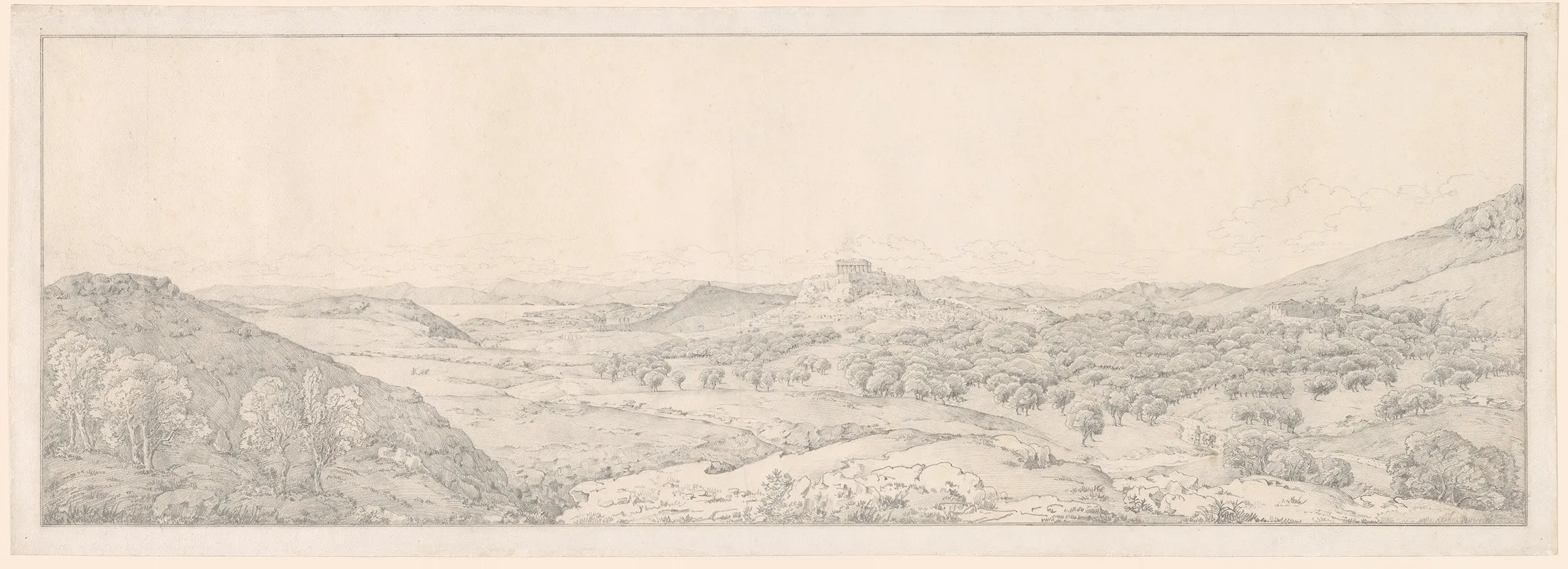 Panorama Toward Athens From The Garden Of Aphrodite Wall Art by Joseph Thürmer - High-Resolution Digital Print