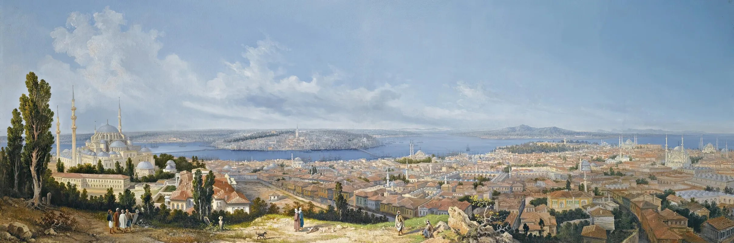Panoramic View Of Constantinople View From Beyazit Wall Art by Girolamo Gianni - High-Resolution Digital Print