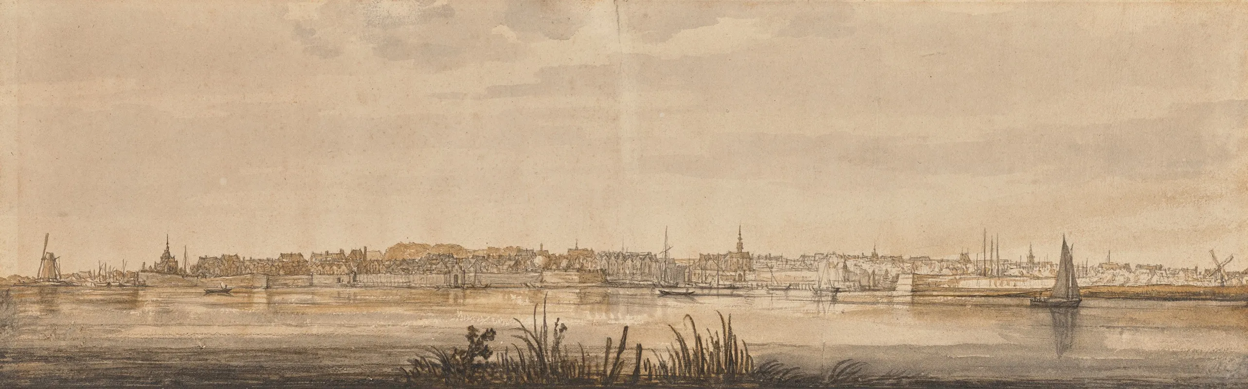 Panoramic View Of Dordrecht And The River Maas Wall Art by Aelbert Cuyp - High-Resolution Digital Print