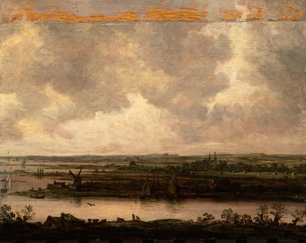 Panoramic View Of The River Spaarne And The Haarlemmermeer