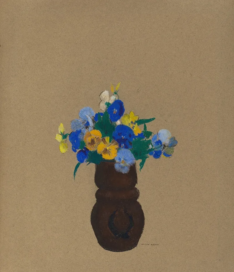 Pansies 3 Wall Art by Odilon Redon - High-Resolution Digital Print