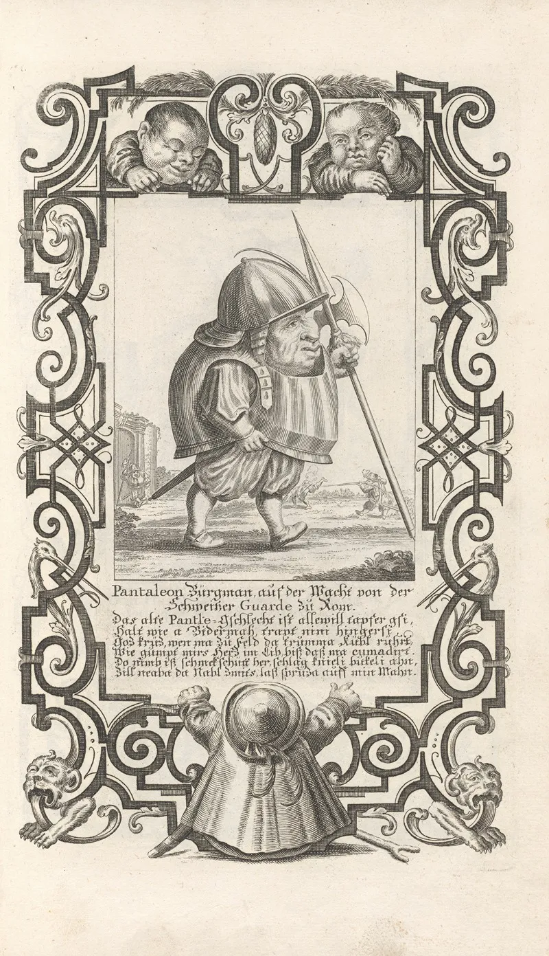 Pantaleon Burgmann Auf Der Wacht Von Der Schweitzer Guarde Zu Rom Pl 15 Wall Art by Elias Baeck - High-Resolution Digital Print