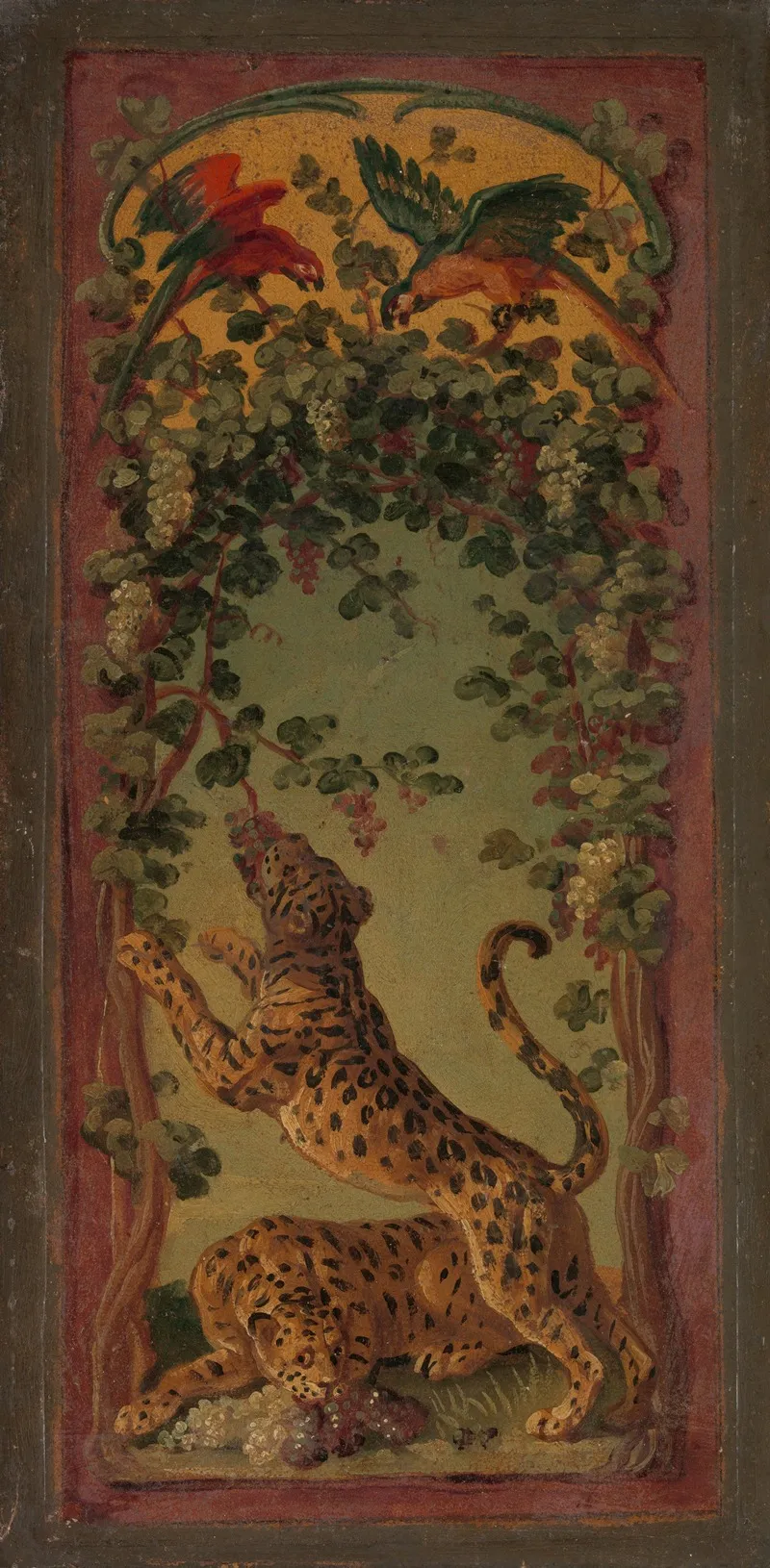 Panthers Of Bacchus Eating Grapes Wall Art by Alexandre François Desportes - High-Resolution Digital Print