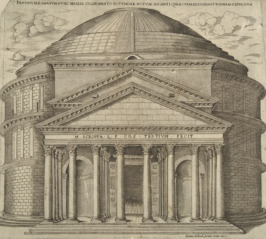 Pantheum Romanum Nunc Mariae Cognomento 2 Wall Art by Ambrogio Brambilla - High-Resolution Digital Print