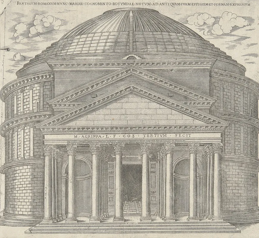 Pantheum Romanum Nunc Mariae Cognomento Wall Art by Ambrogio Brambilla - High-Resolution Digital Print