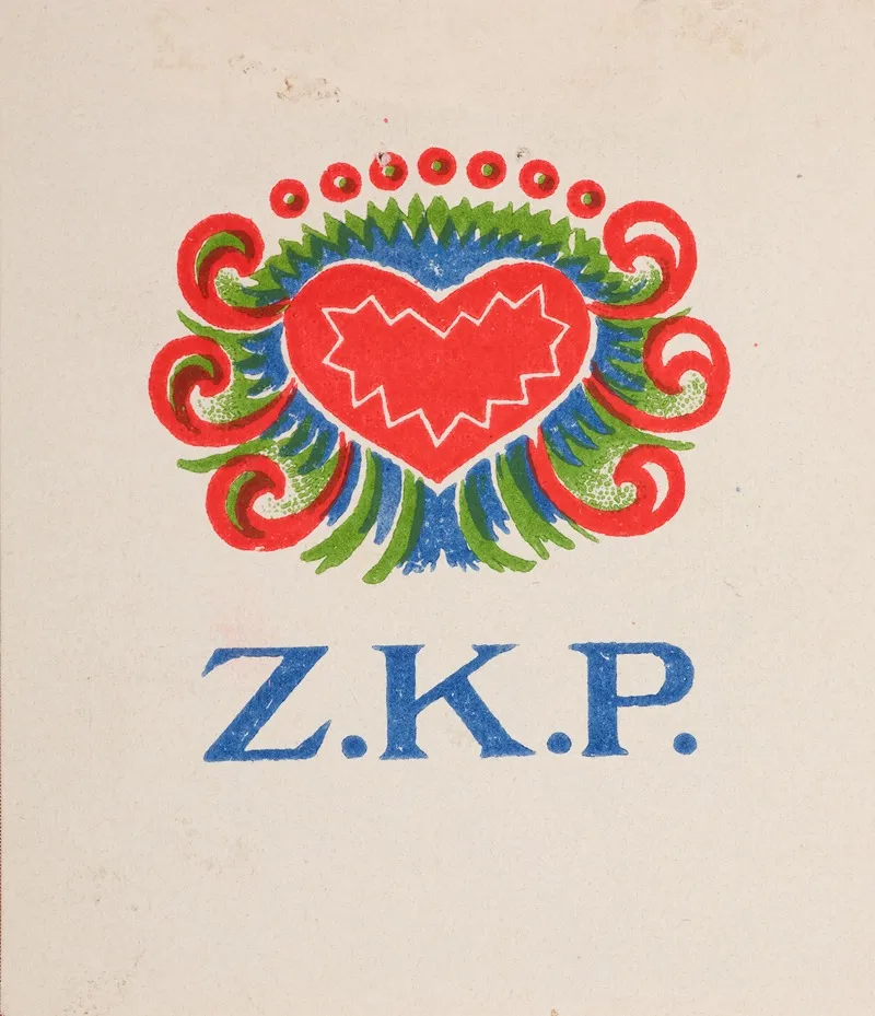 Paper Collectors Badge Of The Association Of Polish Women