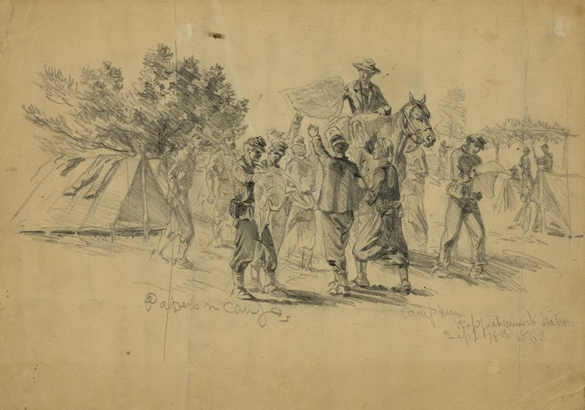 Papers In Camp Campmen Rappahannock Station