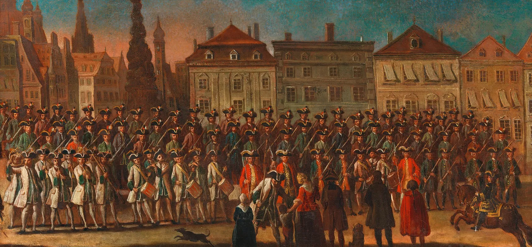 Parade Des Wiener Burgermilitars Auf Dem Graben Am 27 Oktober 1745 Anlasslich Der Ruckkehr Kaiser Franz I Und Maria Theresias Von Der Kaiserkronung In Frankfurt