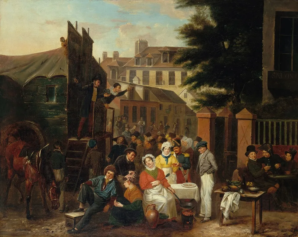 Parade Foraine Wall Art by Désiré Adelaïde Charles Maignen de Sainte-Marie - High-Resolution Digital Print