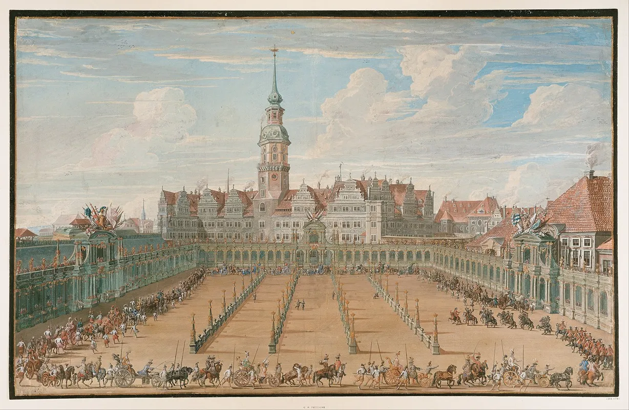 Parade Of The Ladies Ring Races Dresden Wall Art by C.H. Fritzsche - High-Resolution Digital Print