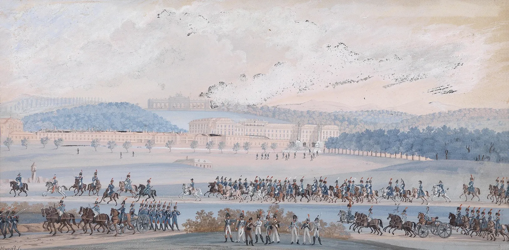 Parade Schonbrunn Wall Art by Balthasar Wigand - High-Resolution Digital Print