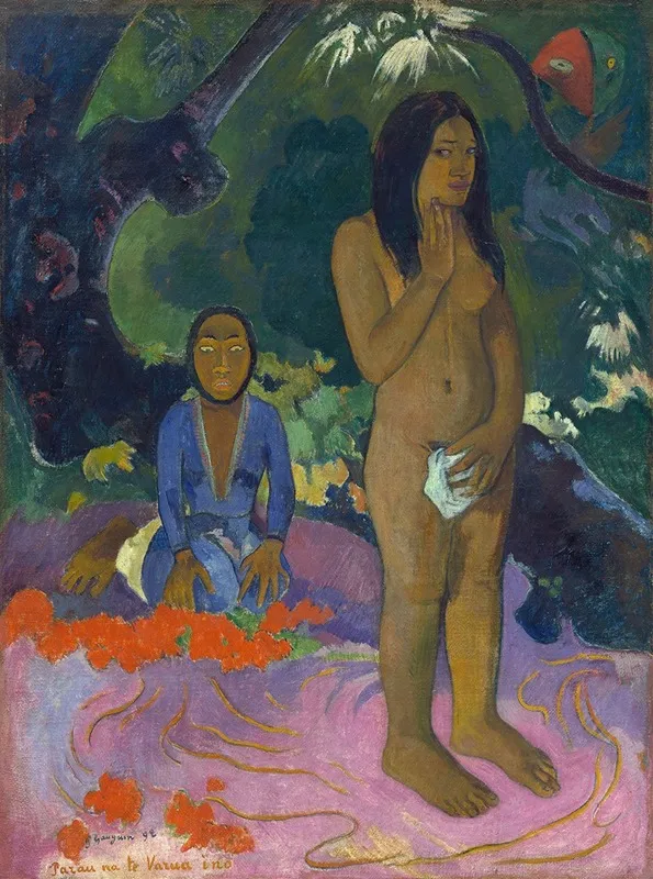 Parau Na Te Varua Ino Words Of The Devil Wall Art by Paul Gauguin - High-Resolution Digital Print