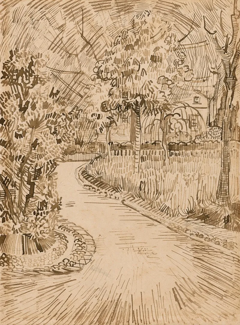 Parc A Arles Avec Un Coin De La Maison Jaune