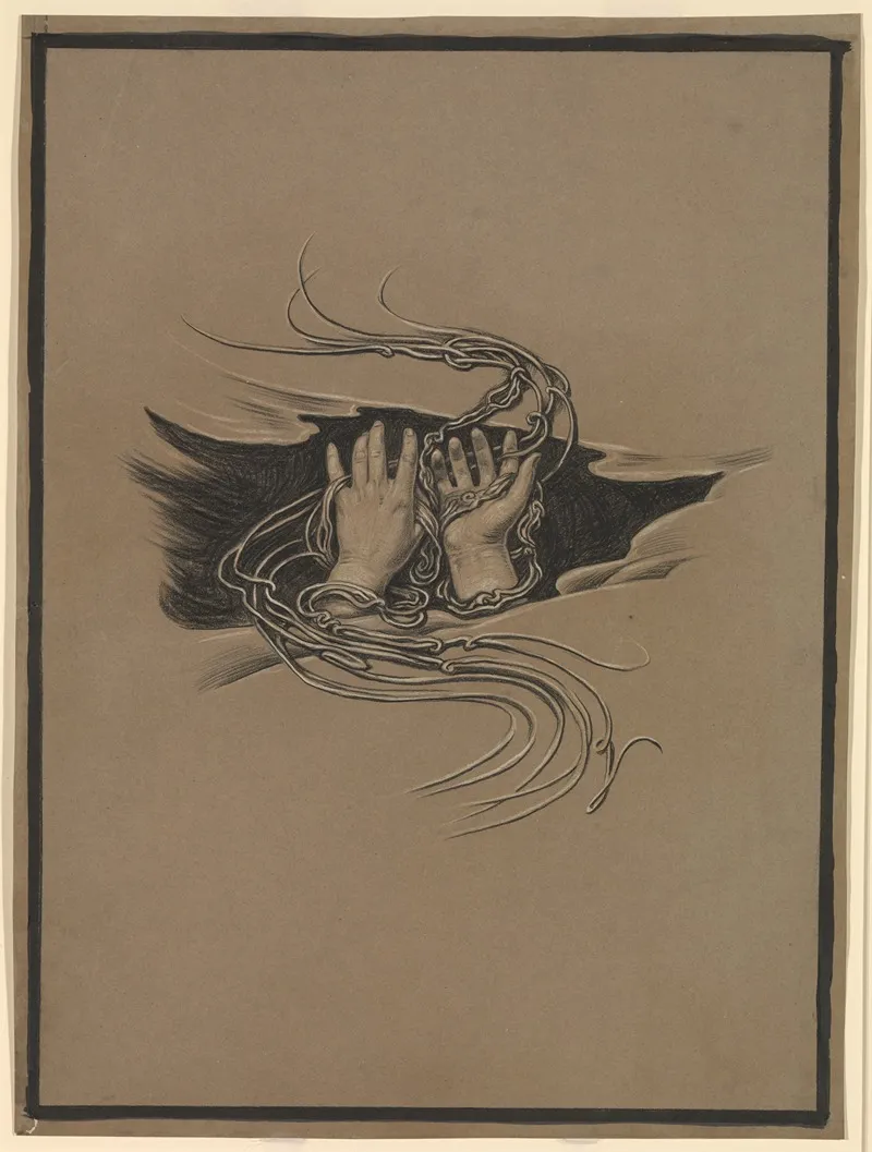 Pardon Giving And Pardon Imploring Hands Wall Art by Elihu Vedder - High-Resolution Digital Print
