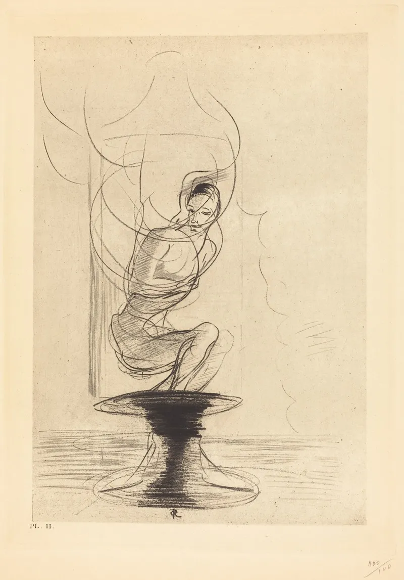 Parfois On Trouve Un Vieux Flacon Qui Se Souvient Dou Jaillit Toute Vive Une Ame Qui Revient 2 Wall Art by Odilon Redon - High-Resolution Digital Print