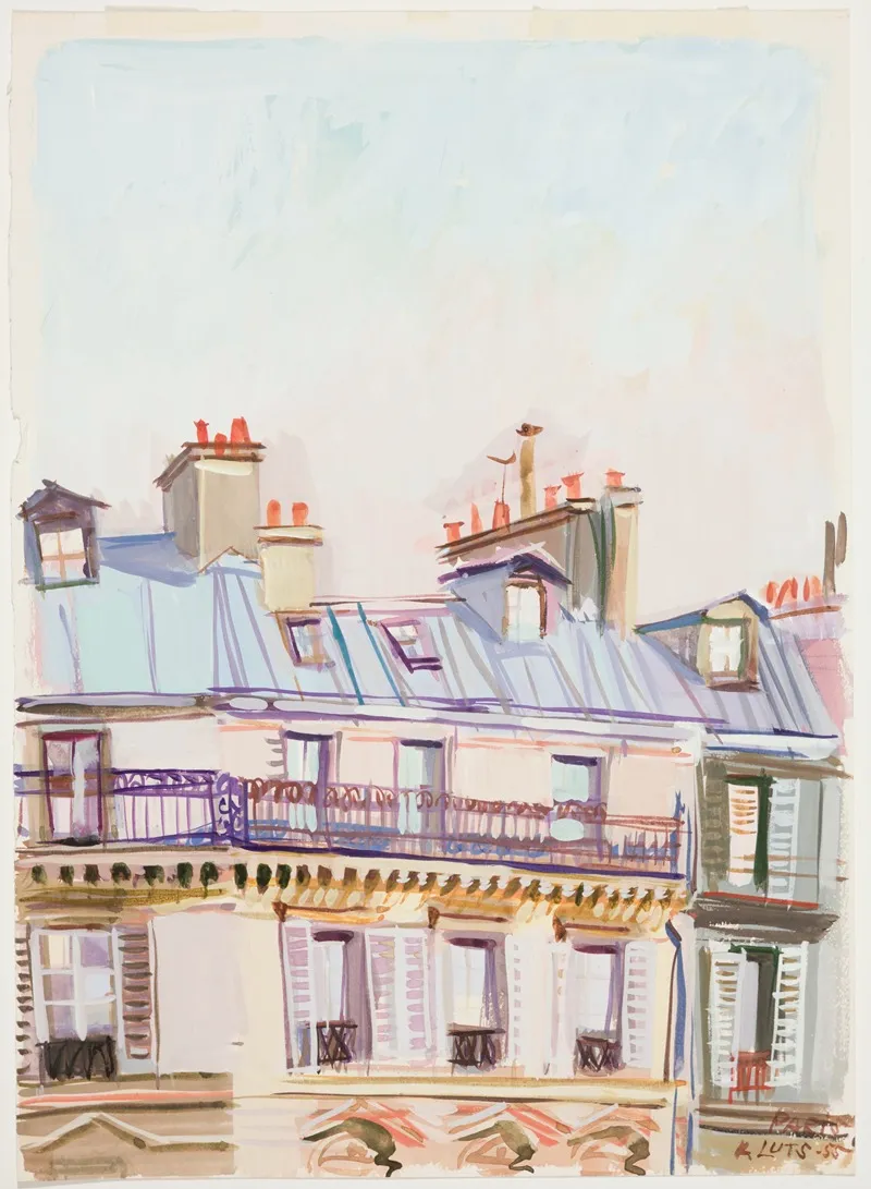 Pariis Maja Roduga Wall Art by Karin Luts - High-Resolution Digital Print