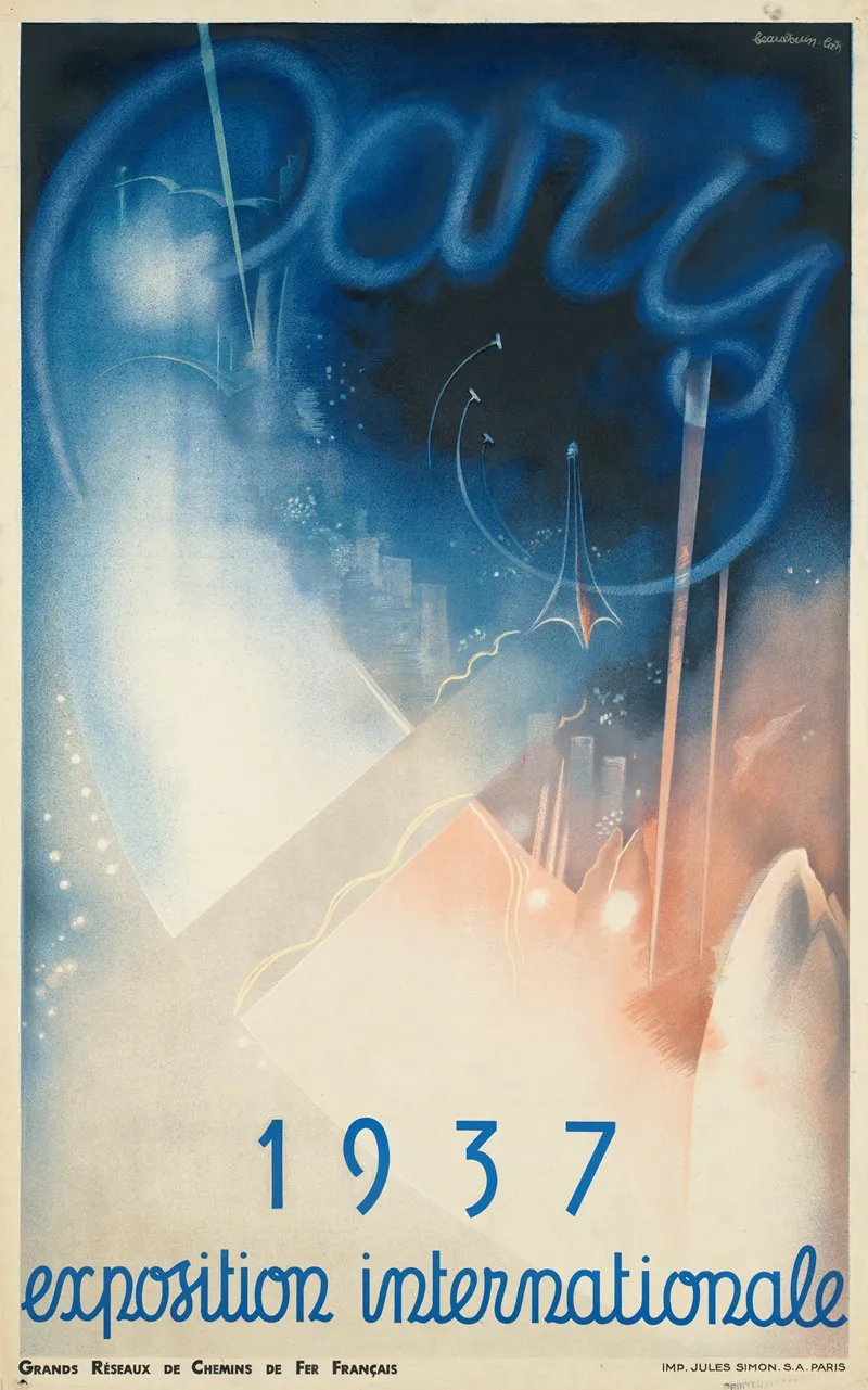 Paris 1937 Exposition Internationale Wall Art by L. Beaudouin - High-Resolution Digital Print