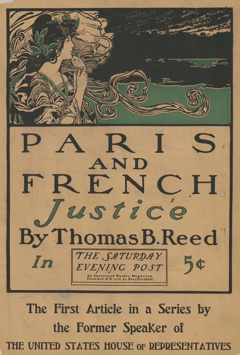 Paris And French Justice By Thomas B Reed In The Saturday Evening Post Wall Art by Mills Thompson - High-Resolution Digital Print