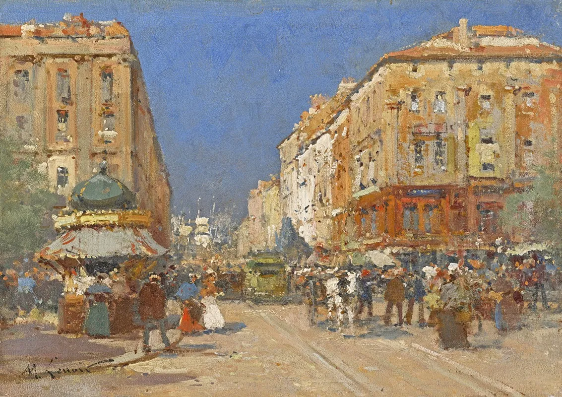 Paris At Midday Wall Art by Maurice Lenoir - High-Resolution Digital Print