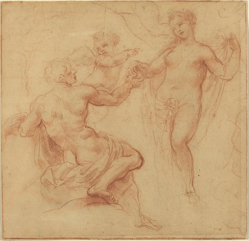 Paris Awarding The Apple To Venus Wall Art by Francesco Albani - High-Resolution Digital Print