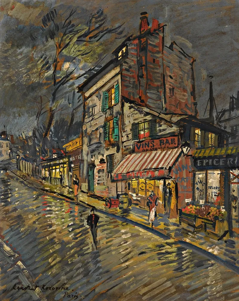 Paris By Night 2 Wall Art by Konstantin Alexeevich Korovin - High-Resolution Digital Print