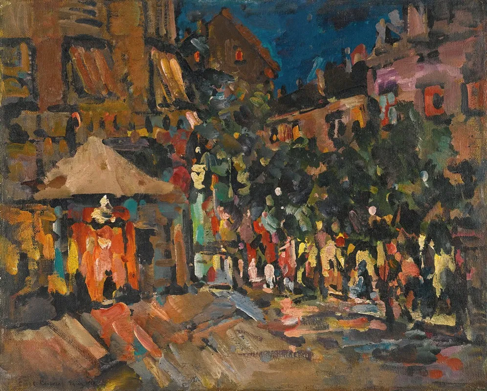 Paris By Night Wall Art by Konstantin Alexeevich Korovin - High-Resolution Digital Print