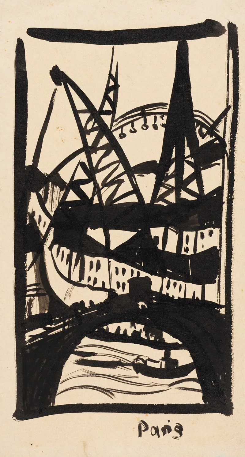 Paris Eiffelturm Mit Seinebrucke