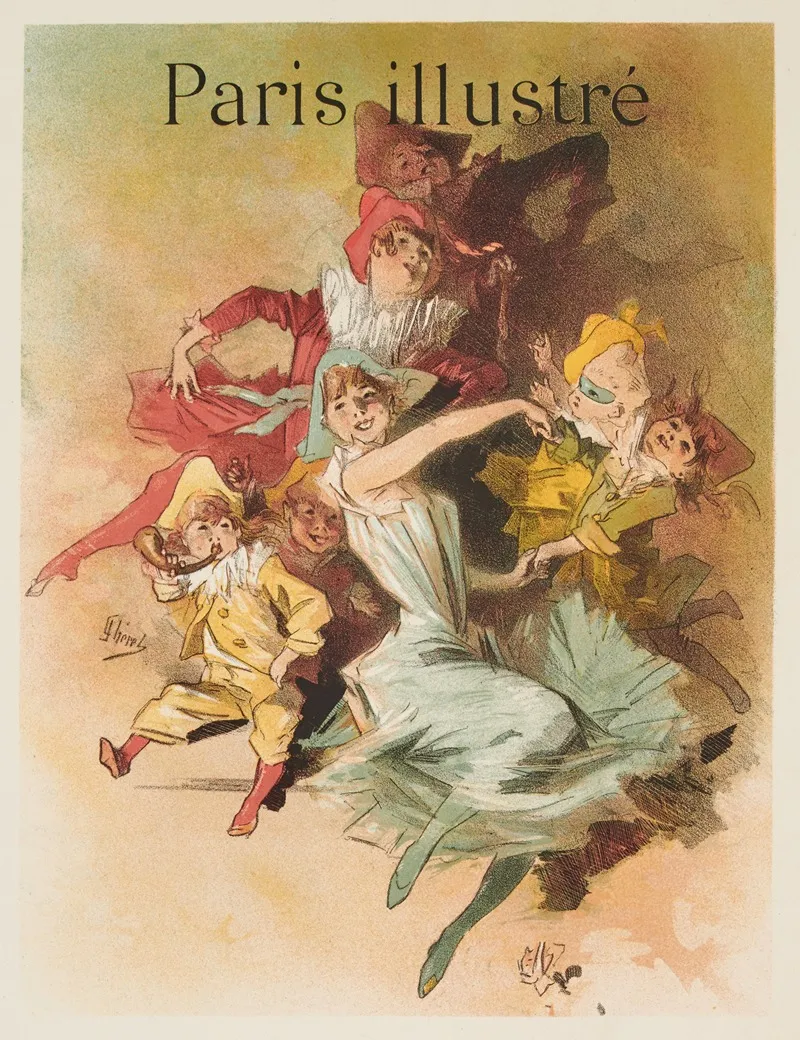 Paris Illustre 2 Wall Art by Jules Chéret - Canvas Print