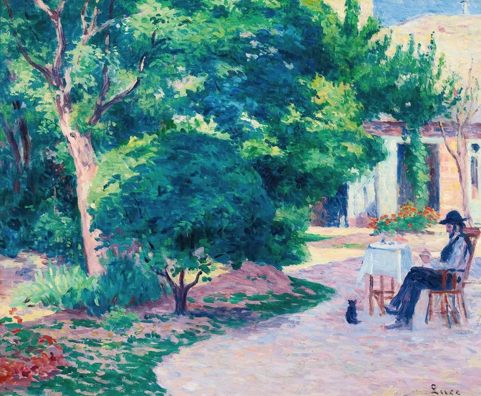 Paris Le Jardin Dalexandre Charpentier Au Hameau Boileau Wall Art by Maximilien Luce - High-Resolution Digital Print
