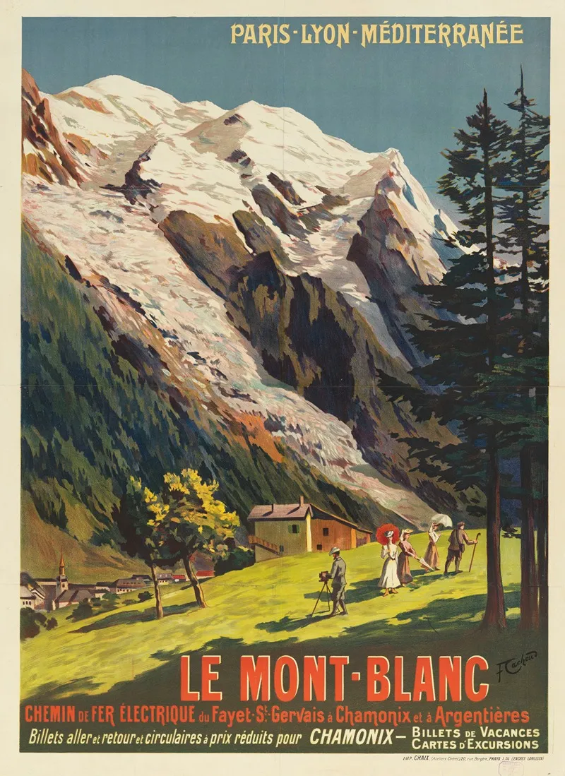 Paris Lyon Mediterranee Le Mont Blanc Wall Art by François Cachoud - High-Resolution Digital Print