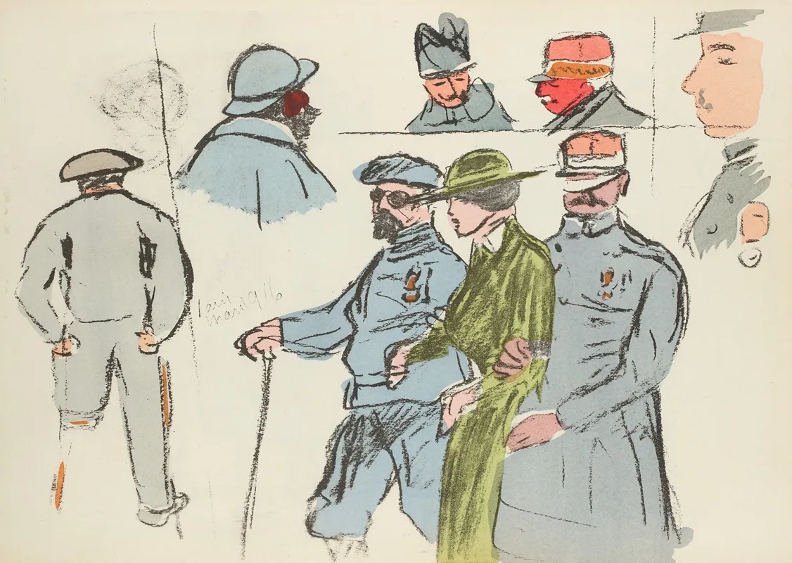 Paris Mars 1916 Wall Art by Paul Goute - High-Resolution Digital Print