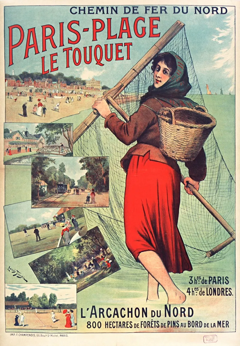 Paris Place Le Touquet Wall Art by Louis Tauzin - High-Resolution Digital Print