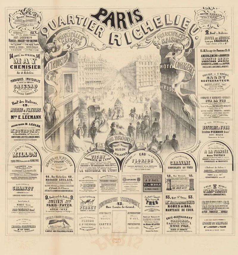 Paris Quartier Richelieu Wall Art by Imp. Proust - High-Resolution Digital Print