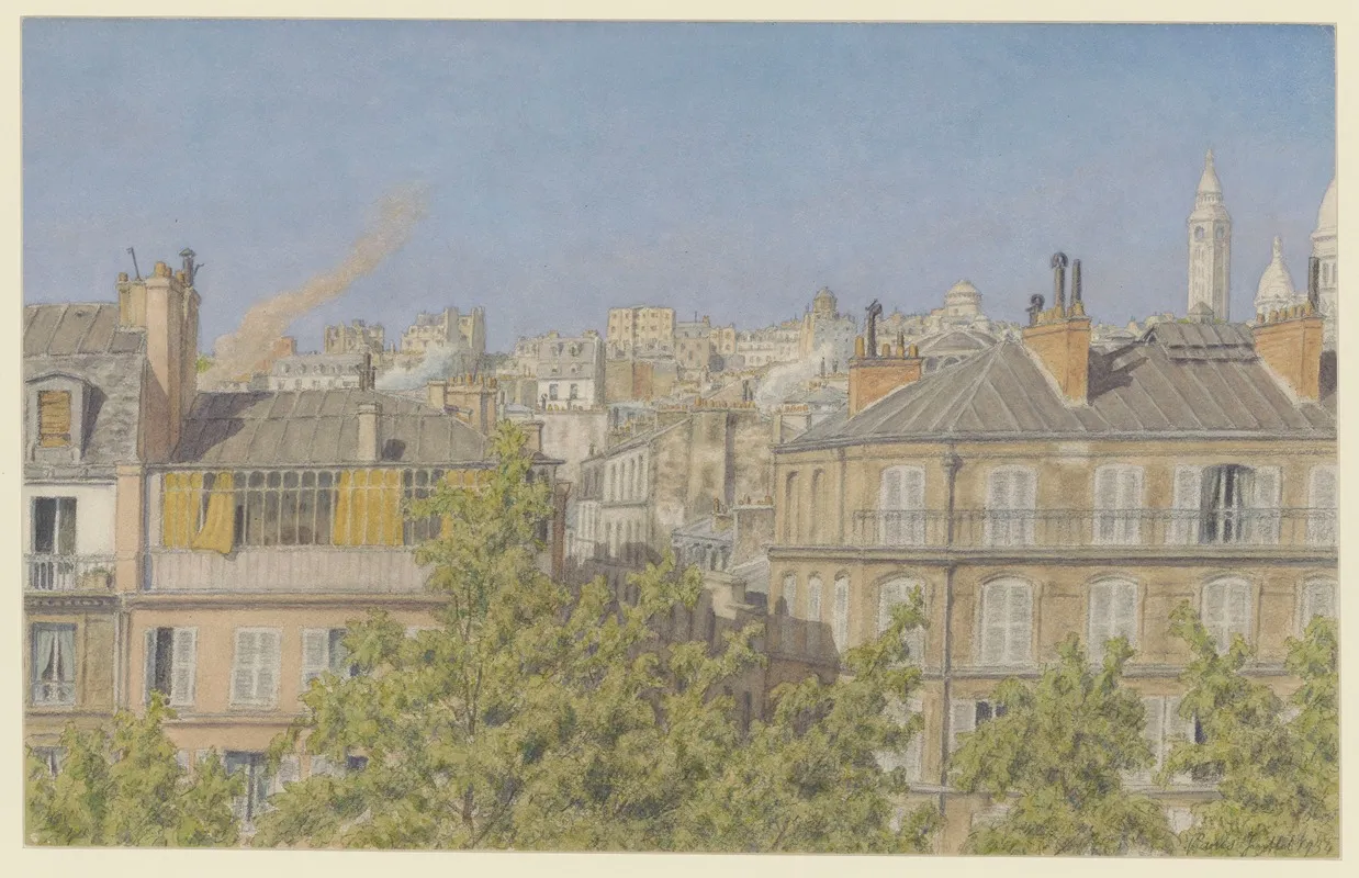 Paris Vue Depuis Le Balcon Du 29 Boulevard De Clichy