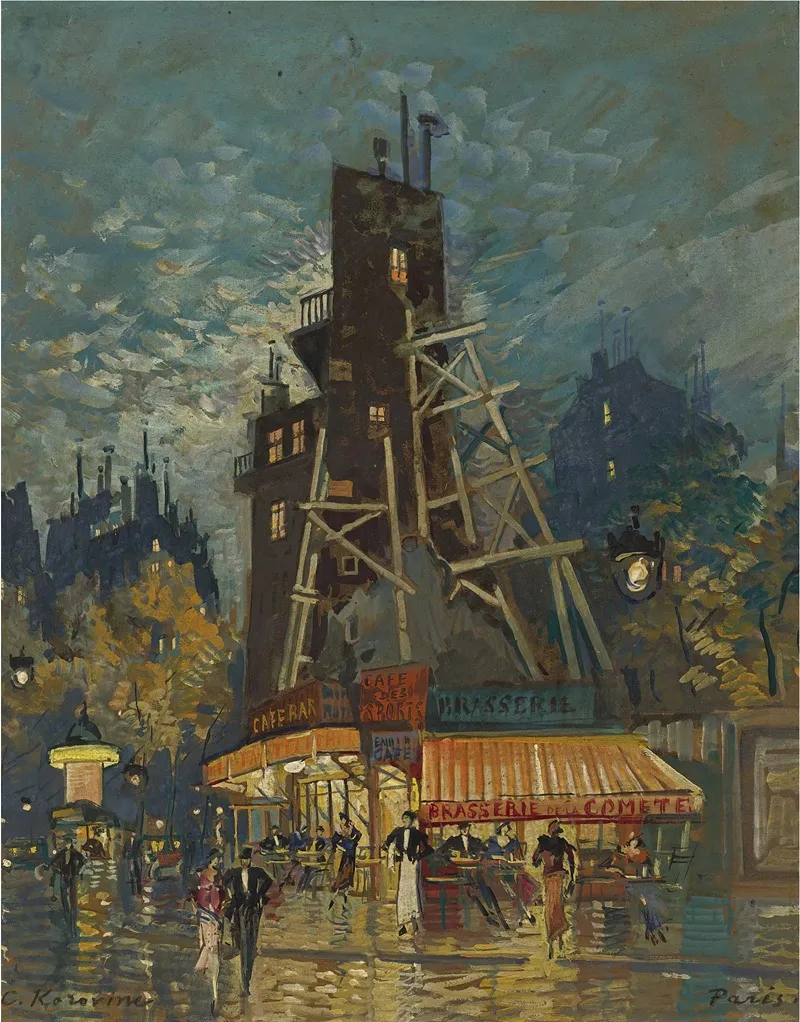Parisian Boulevard Wall Art by Konstantin Alexeevich Korovin - High-Resolution Digital Print