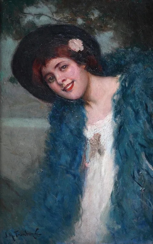 Parisian Woman Wall Art by Josep Maria Tamburini i Dalmau - High-Resolution Digital Print