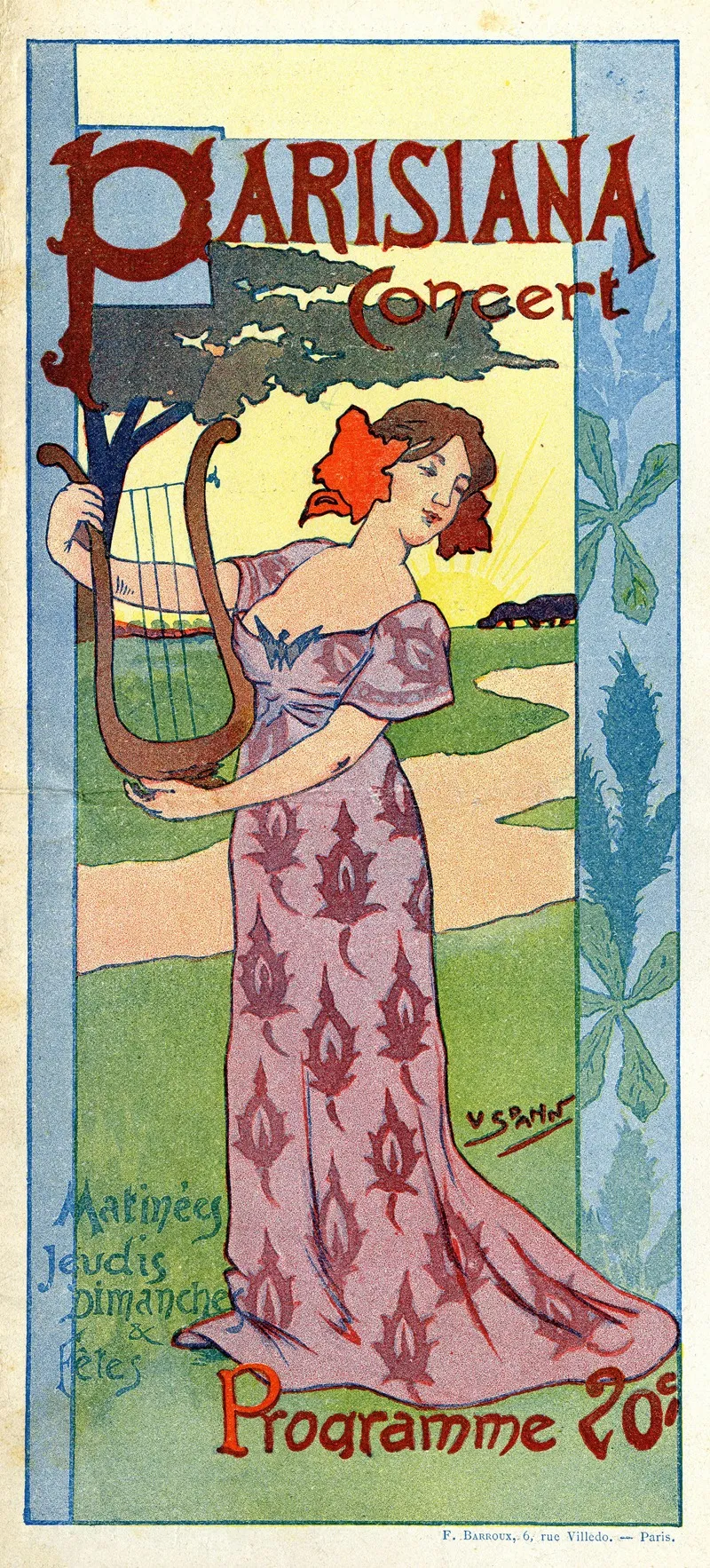 Parisiana Concert Wall Art by V. Spahn - High-Resolution Digital Print