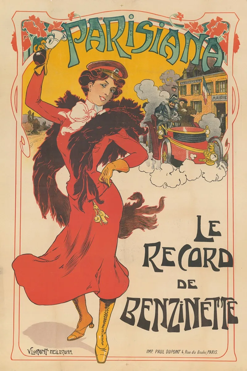Parisiana Le Record De Benzinette Wall Art by Vincent Lorant-Heilbronn - High-Resolution Digital Print