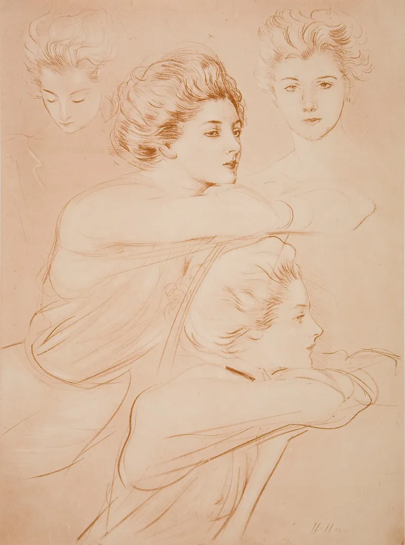Parisienne 5 Wall Art by Paul César Helleu - High-Resolution Digital Print